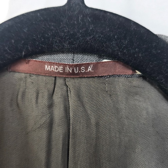 Hickey Freeman Suit Loro Piana Tasmanian Wool‎ Two-Piece Gray Mens 46 Long Union - Picture 11 of 16